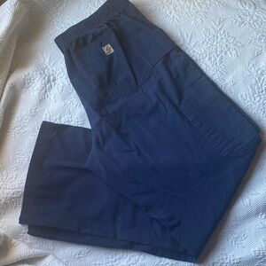 Carhartt Navy Cargo Work Pants with Utility Pockets